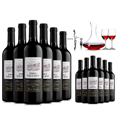 買1送1 法國原瓶進口紅酒 萬卡埃米爾干紅葡萄酒整箱